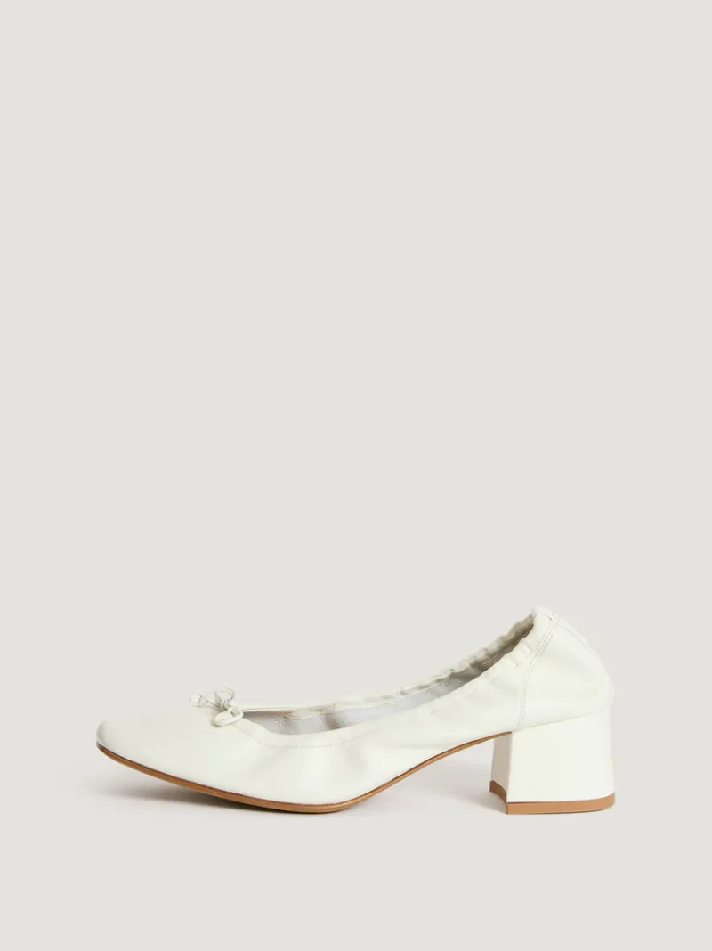 Rouje Ballerines NICOISE CuirBlanc Discount