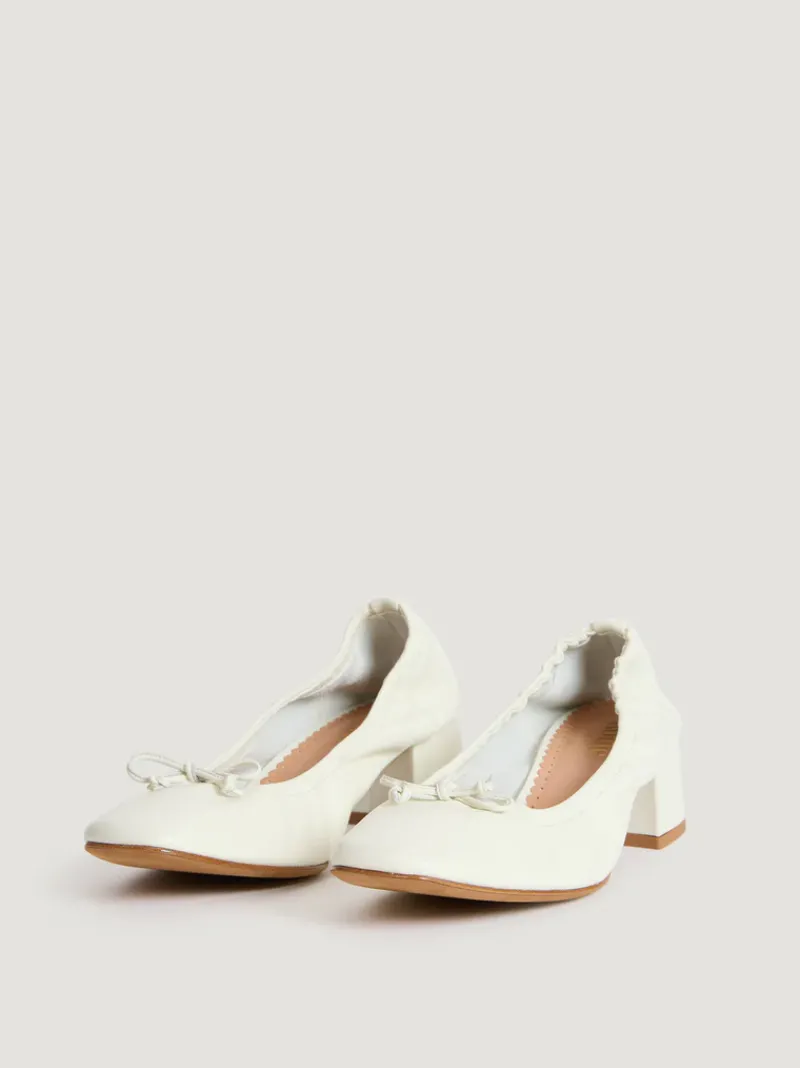 Rouje Ballerines NICOISE CuirBlanc Discount