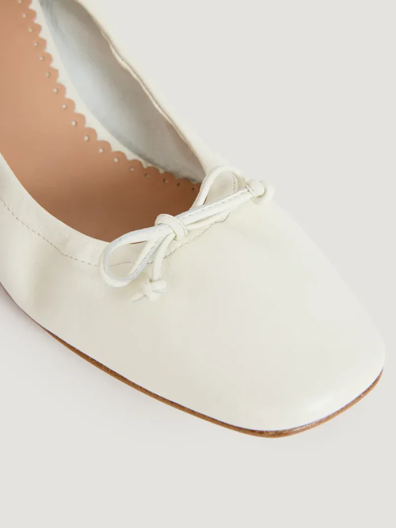 Rouje Ballerines NICOISE CuirBlanc Discount