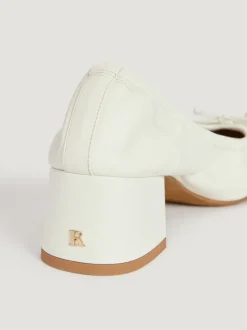 Rouje Ballerines NICOISE CuirBlanc Discount