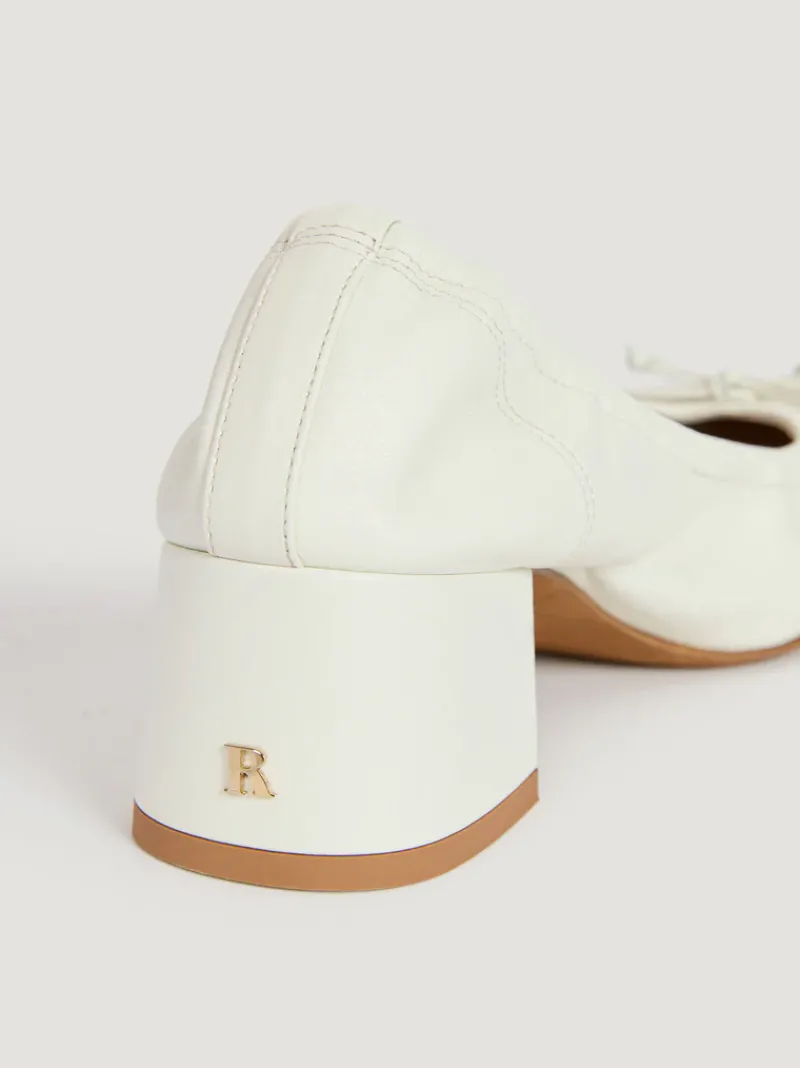 Rouje Ballerines NICOISE CuirBlanc Discount