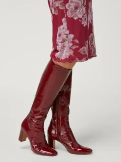 Rouje Bottes CARLA VernisBordeaux Best Sale