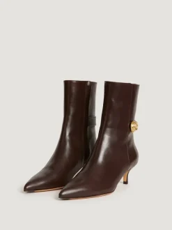 Rouje Bottines CHICA CuirChocolat Discount