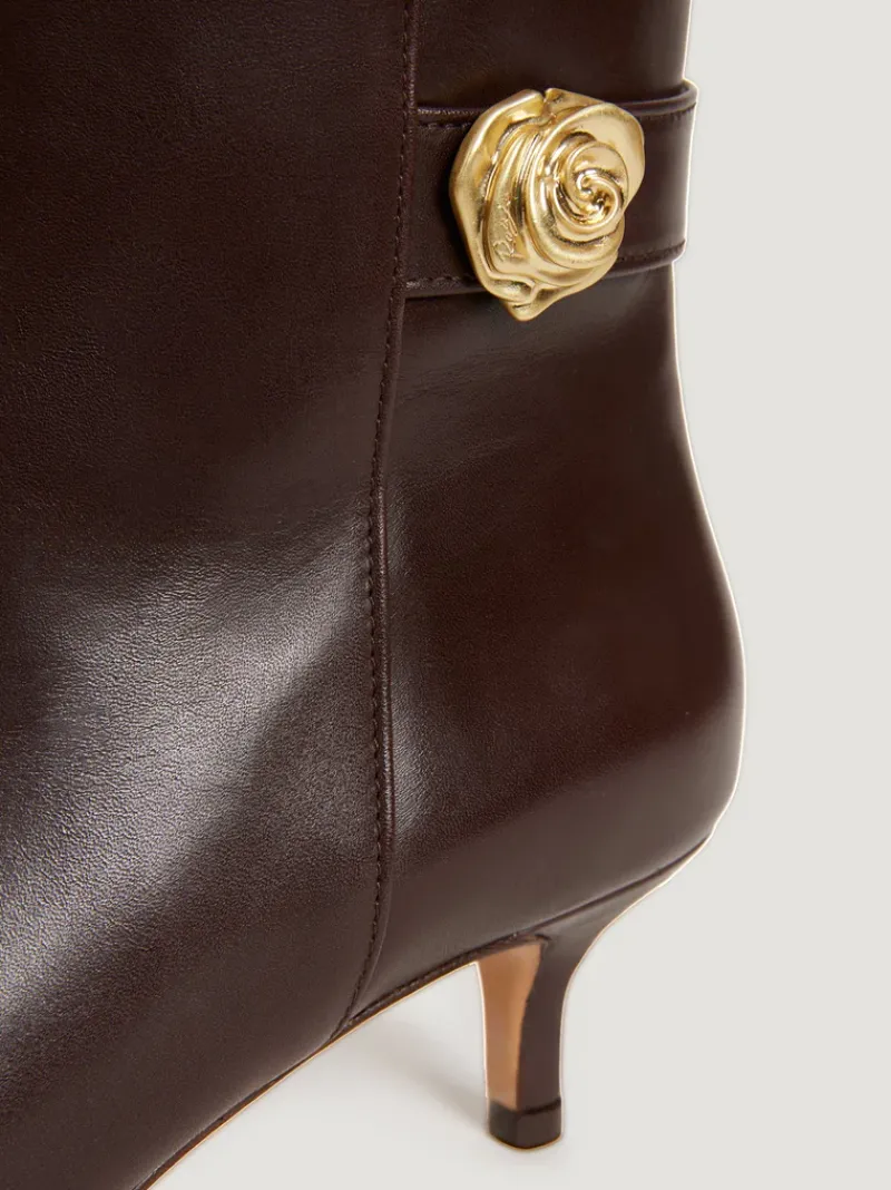 Rouje Bottines CHICA CuirChocolat Discount