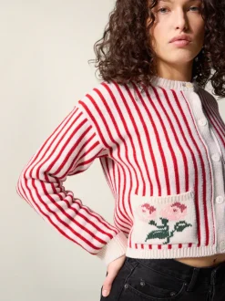 Rouje Cardigan ASTREE RayéEcru Fashion