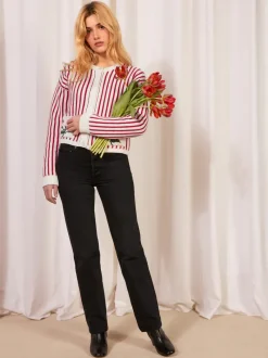Rouje Cardigan ASTREE RayéEcru Fashion