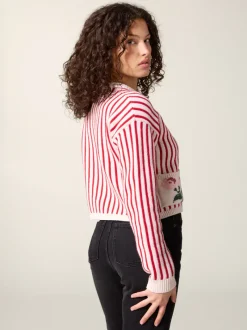 Rouje Cardigan ASTREE RayéEcru Fashion