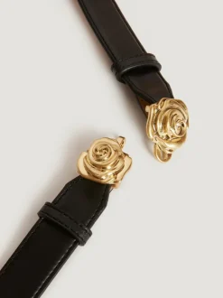 Rouje Ceinture BOUQUET CuirNoir Clearance