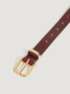 Rouje Ceinture COEUR CuirBordeaux Best