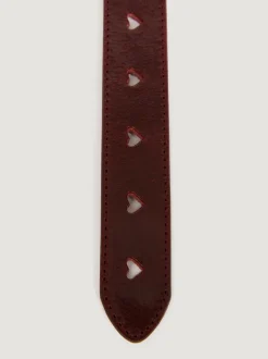 Rouje Ceinture COEUR CuirBordeaux Best