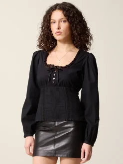 Rouje Chemise ANNETTE UniNoir Flash Sale
