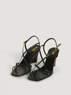 Rouje Escarpins NAIA CuirLameNoir Discount