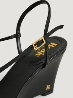 Rouje Escarpins NAIA CuirLameNoir Discount
