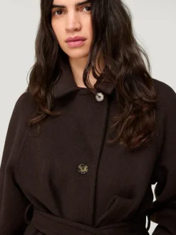 Rouje Manteau SAMIE LaineMoka Discount