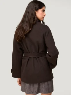 Rouje Manteau SAMIE LaineMoka Discount