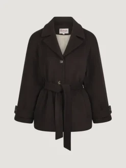 Rouje Manteau SAMIE LaineMoka Discount