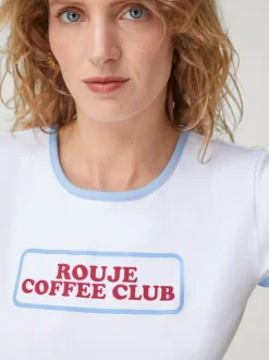 Rouje T-Shirt FERGUS CoffeeBlanc Best Sale