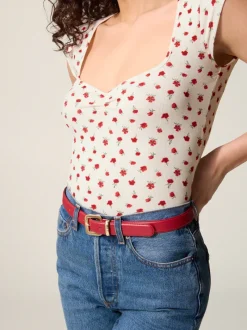 Rouje T-Shirt YUNA FLEURETTESAUVAGEECRU Hot