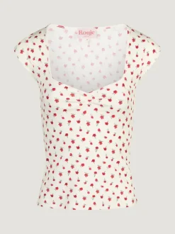Rouje T-Shirt YUNA FLEURETTESAUVAGEECRU Hot