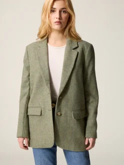 Rouje Veste JACQUES ChevronCarreauxMenthe Cheap
