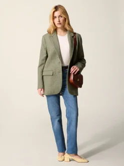 Rouje Veste JACQUES ChevronCarreauxMenthe Cheap