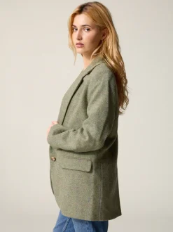 Rouje Veste JACQUES ChevronCarreauxMenthe Cheap