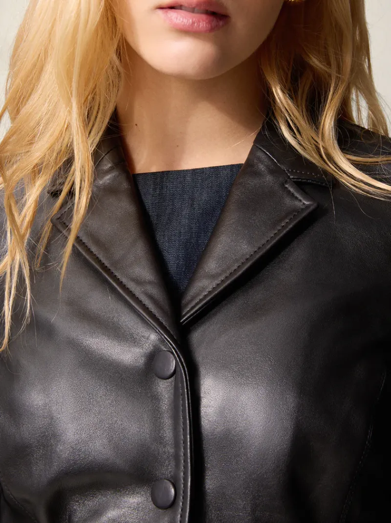 Rouje Veste ULYSSE CuirNoir Cheap