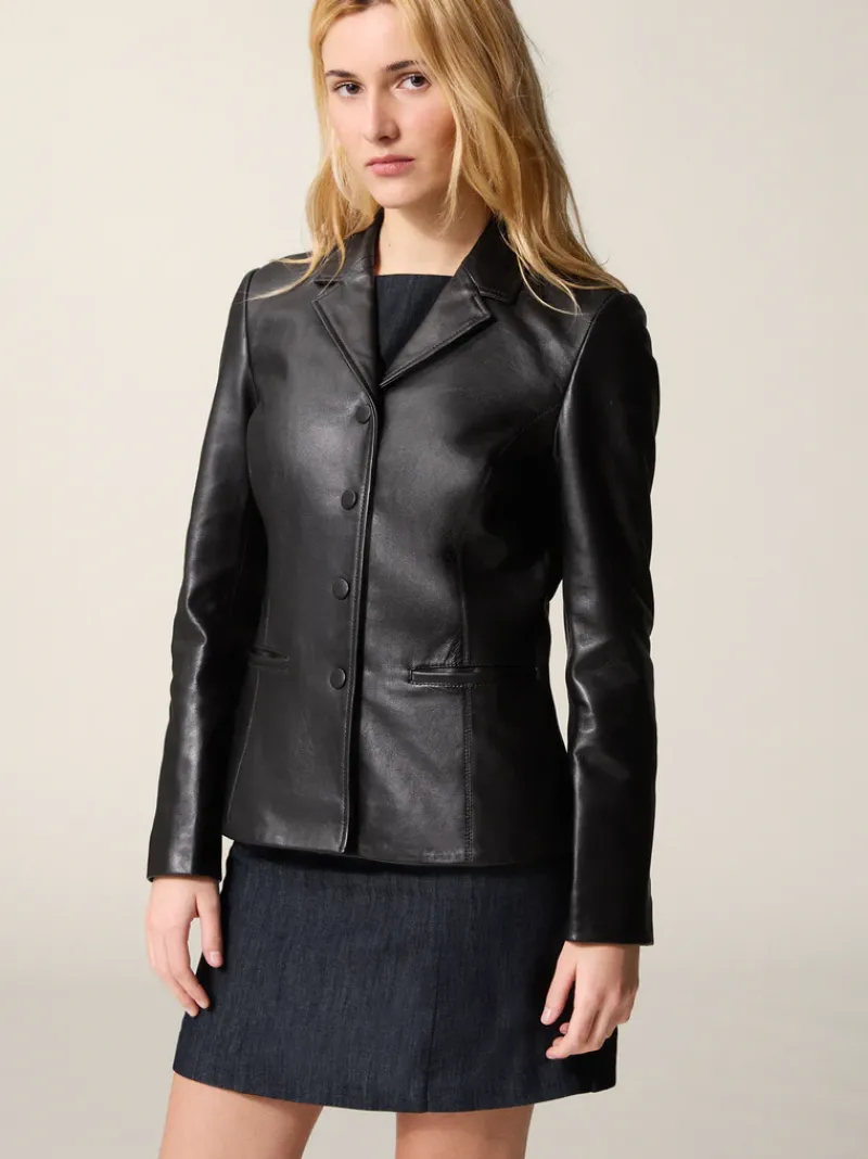 Rouje Veste ULYSSE CuirNoir Cheap